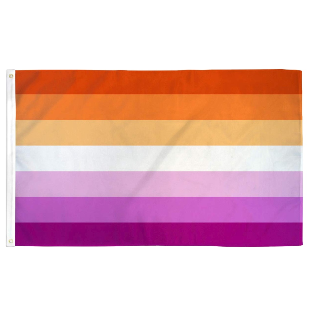 Zac's Alter Ego - 5 x 3 Feet Sunset Lesbian Flag with Brass Eyelets Flagge - Mehrfarben